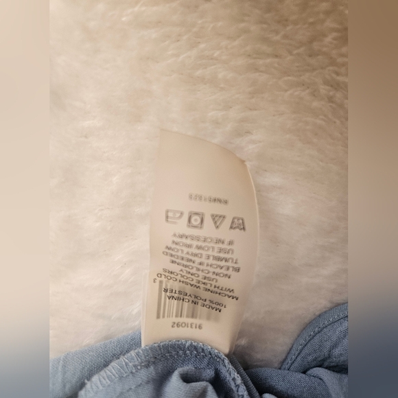 Vince Camuto-Women's Slate Blue Blouse with Ruffle Sleeves M - Picture 7 of 7